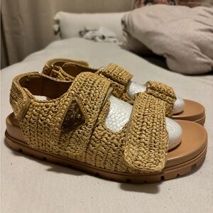 PRADA WOVEN SANDALS